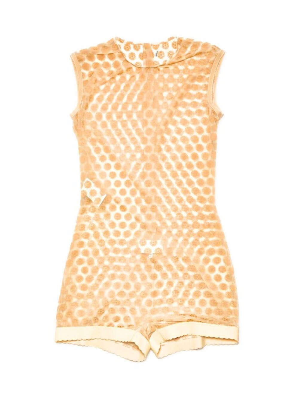 MAISON MARGIELA S/S 2015 RUNWAY NUDE SHEER FLORAL BODYSUIT
